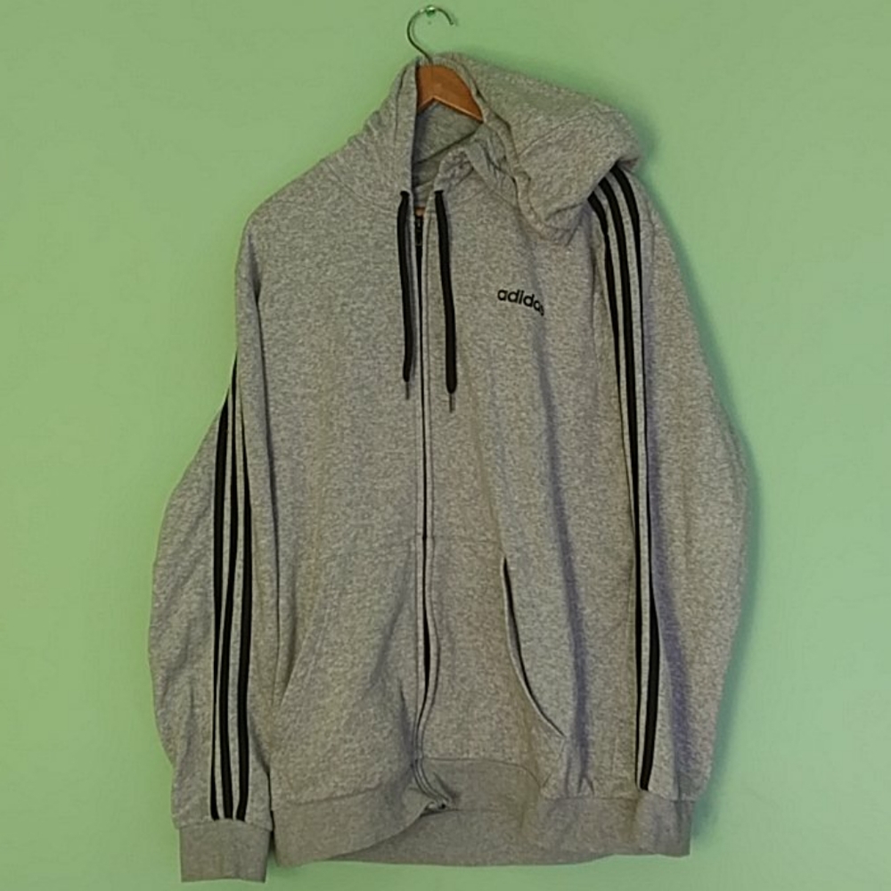 Grey Adidas Hoodie X-Large